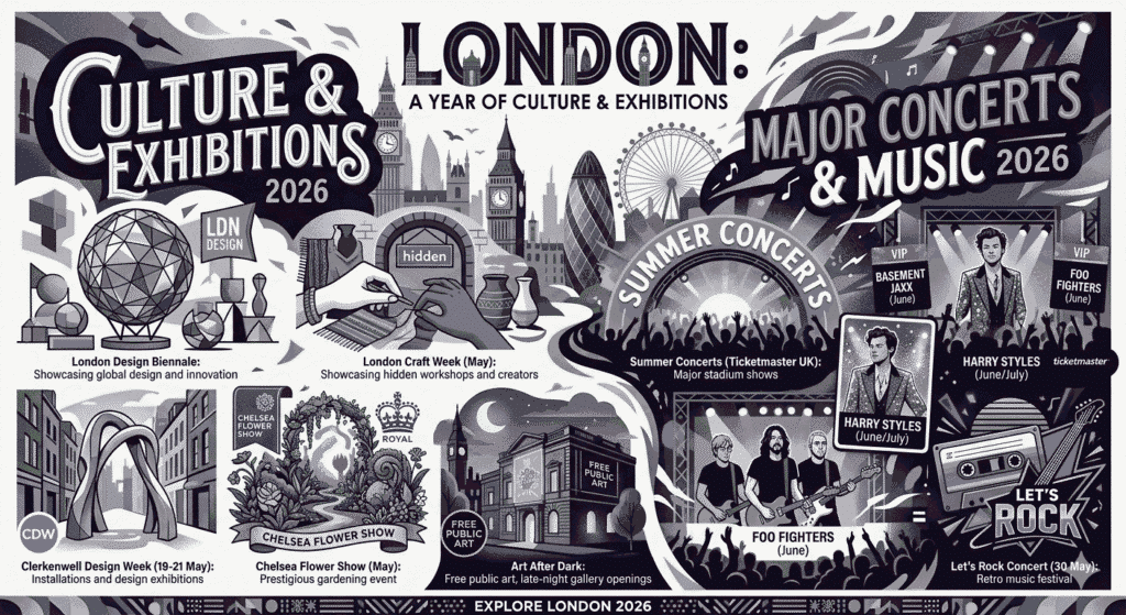 London Events 2026: Culture, Exhibitions, and Major Concerts You Can’t Miss